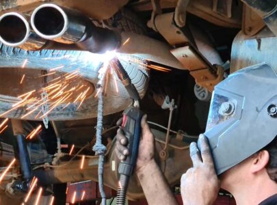 how to weld exhaust pipe